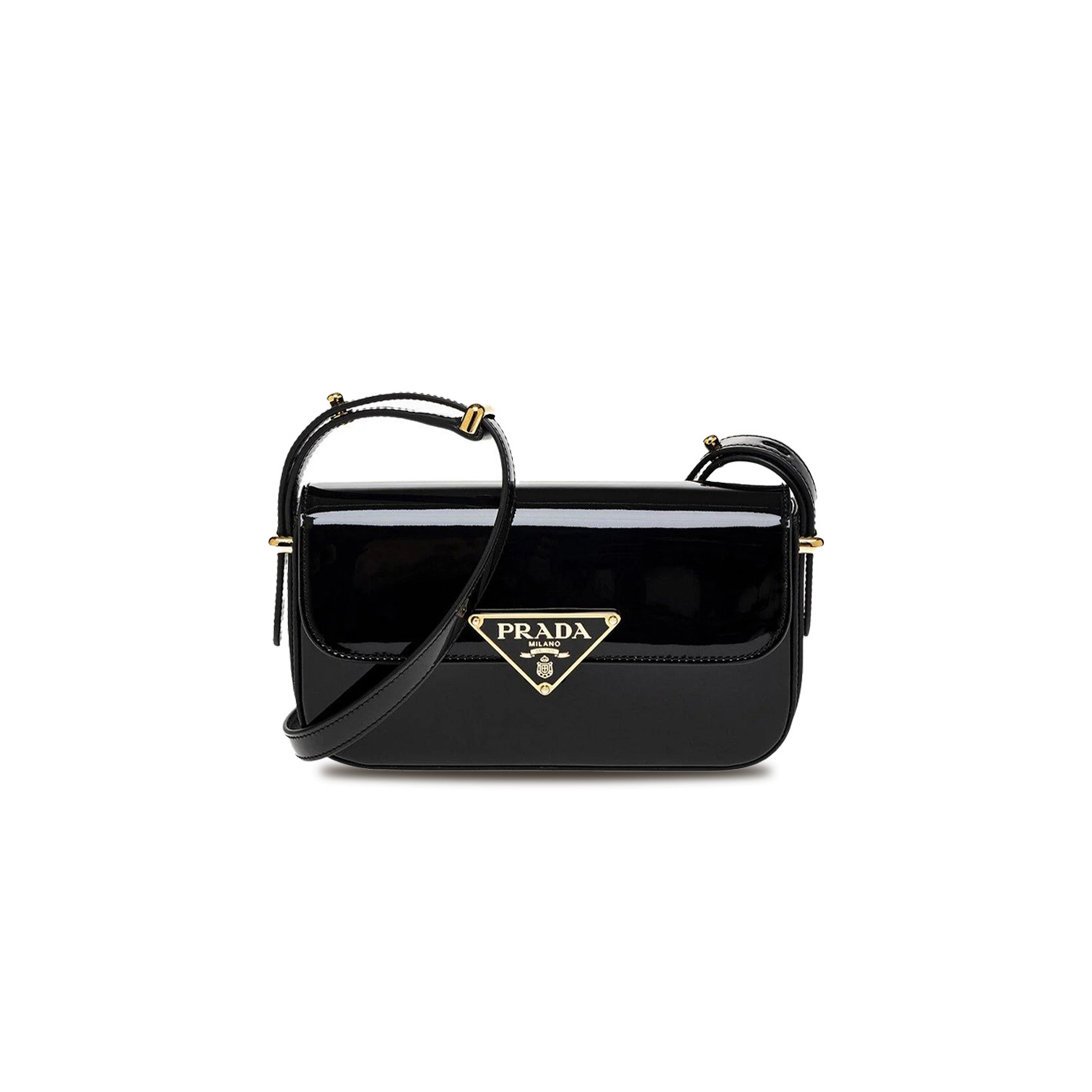 Pra*a logo-plaque leather shoulder bag 1bd339 (20.5*10.5*4cm)